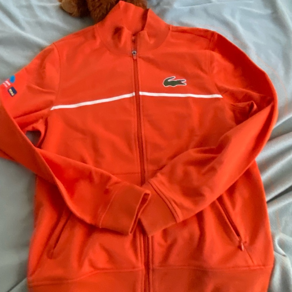 Orange Lacoste jacket